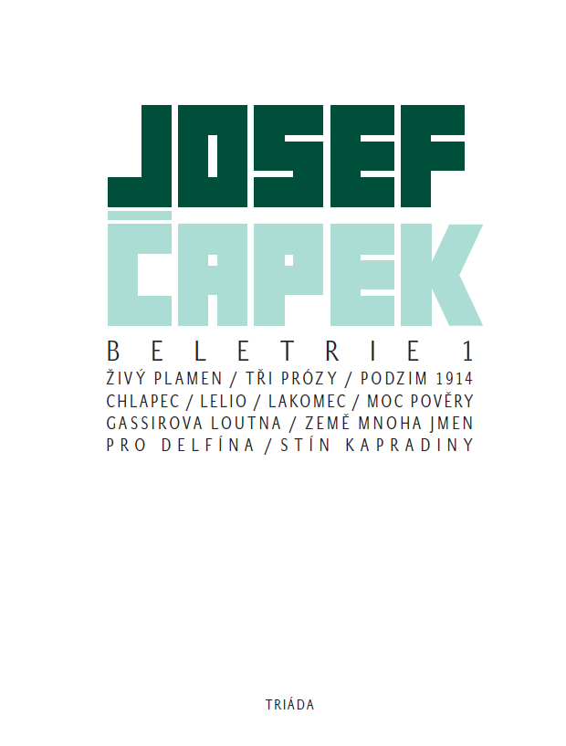 E-kniha Beletrie 1 - Josef Čapek