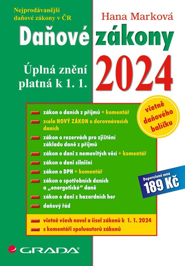 E-kniha Daňové zákony 2024 - Hana Marková