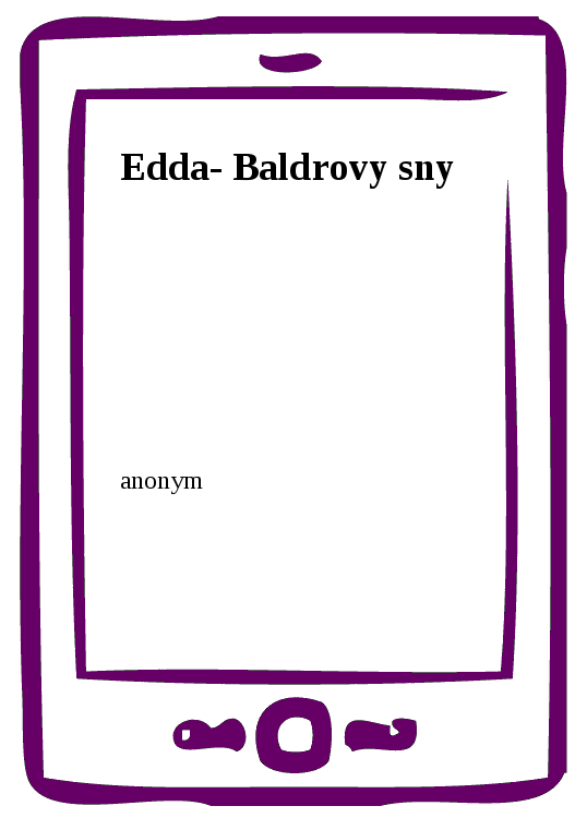 E-kniha Edda- Baldrovy sny - anonym